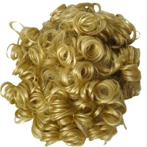 *H25477 NWT Sepia Curly Blonde Ponytail  Bun